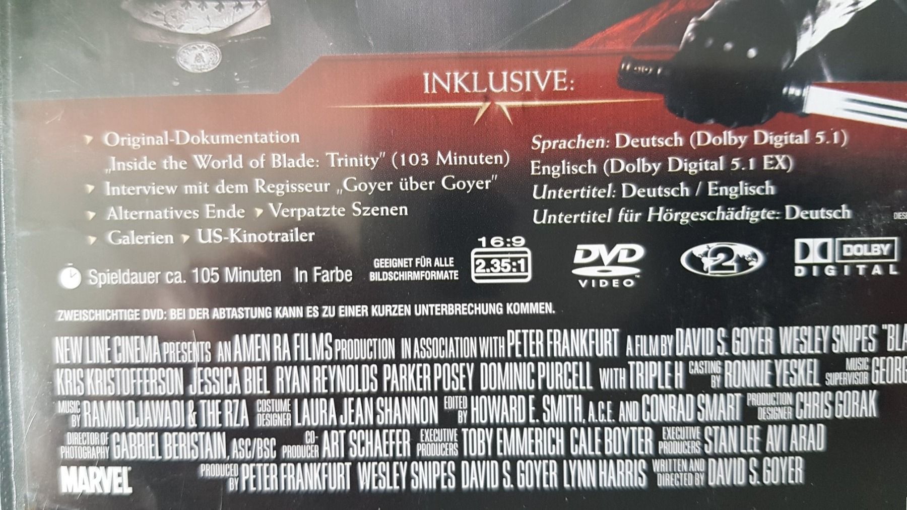 Tutti i DVDs: DVD Blade Trinity / Wesley Snipes – Usato da Oetwil am See venduto da fineli2 1