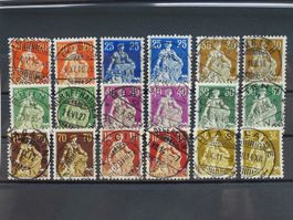 1908 H.mit SCHWERT: Nr.108-116, sehr sauber mit Vollstempel
