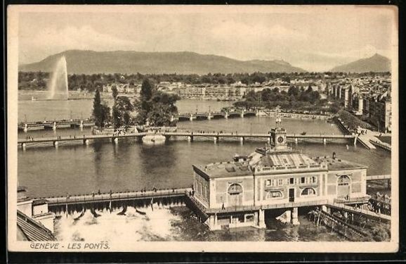 Cartes postales: AK Genève, Les Ponts – D'occasion à Berlin par bartko-reher