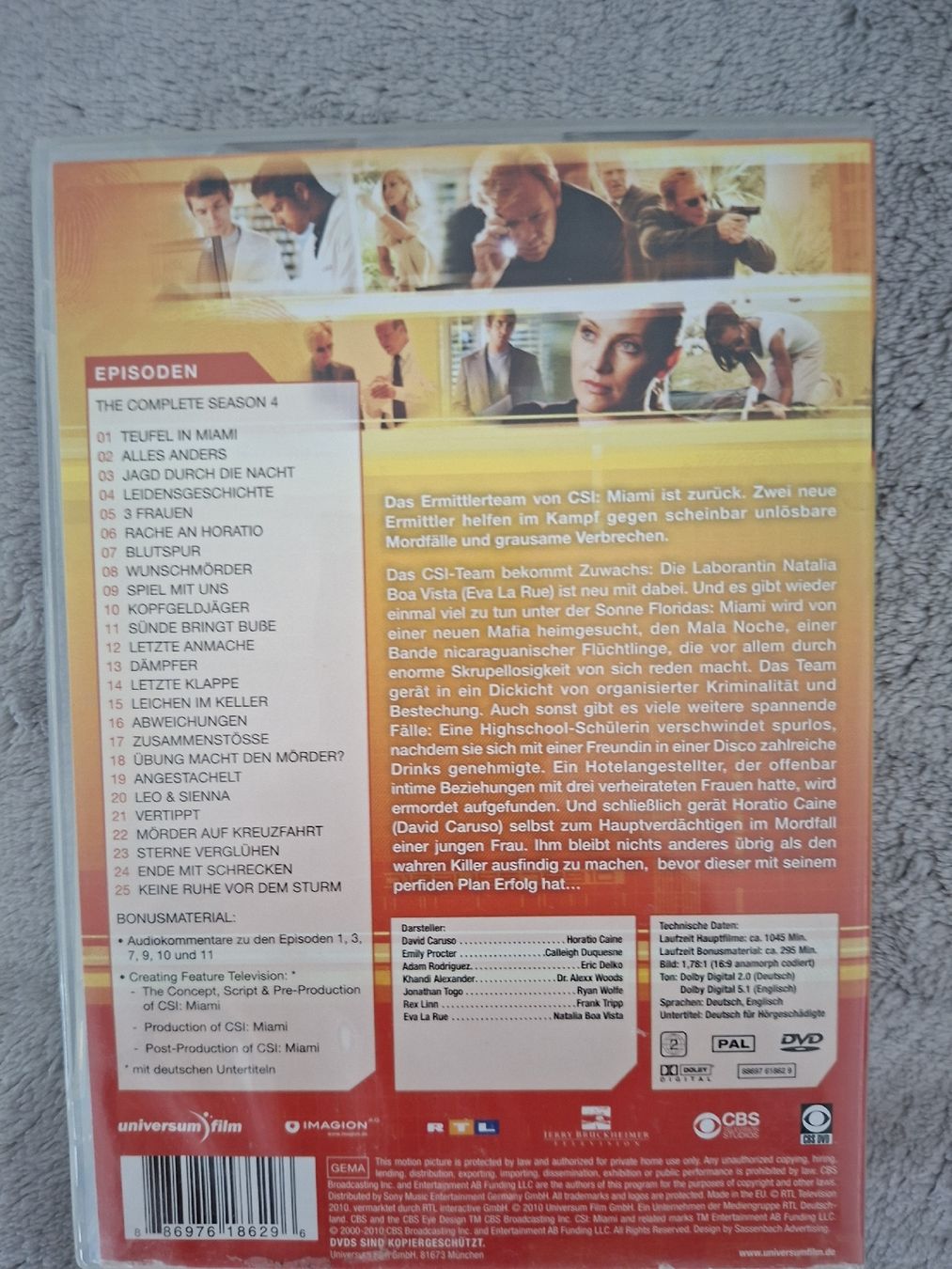 Alle DVDs: CSI MIAMI STAFFEL 4 – Gebraucht aus Aesch BL von Burschi59 1