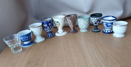 Konvolut Eierbecher Set, viele verschiedene Motive