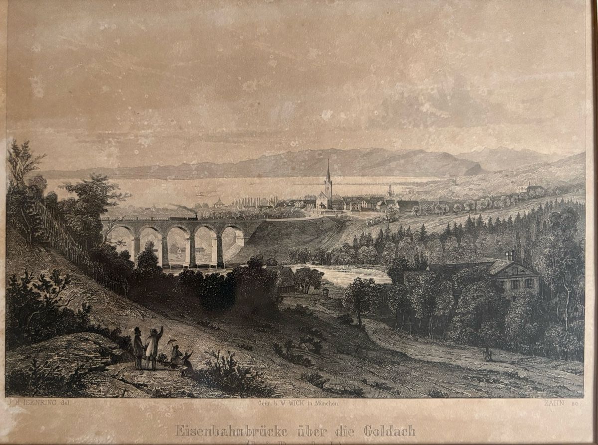 Incisioni: Goldach Eisenbahnbrücke 1856 – Usato da Goldach venduto da Lebel 1