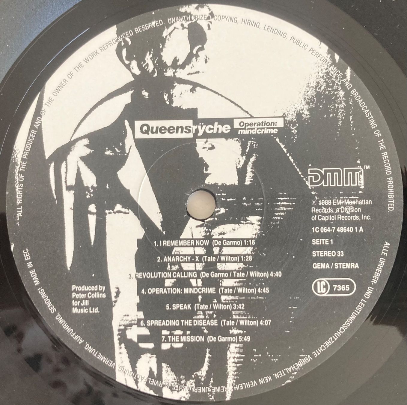 Schallplatten: QUEENSRŸCHE - OPERATION: MINDCRIME – Gebraucht aus Poliez-Pittet von Newtown-Records 3