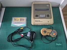 Nintendo Super Famicom Console + Super Mario World Game-SNES