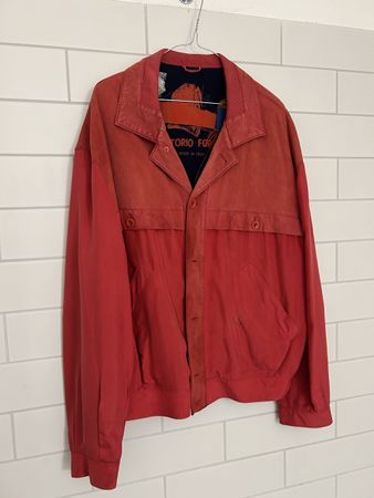 VITTORIO FOSSATI Jacke rot Made in Italy Grösse L