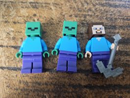 lego lot de 3 figurines minecraft 