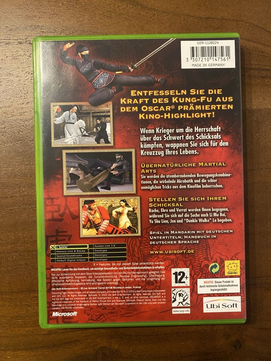 Microsoft Giochi: Tiger & Dragon für Xbox – Usato da Thunstetten venduto da Virus_33 2