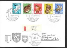 FDC Pro Juventute Serie 1966 ET Geiss 1.12.1966 Hans Erni