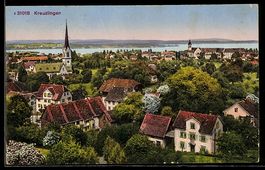 AK Kreuzlingen, Ortsansicht mit Seeblick