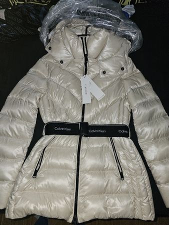 Veste Calvin Klein beige/ doure avec ceinture taille S neuf