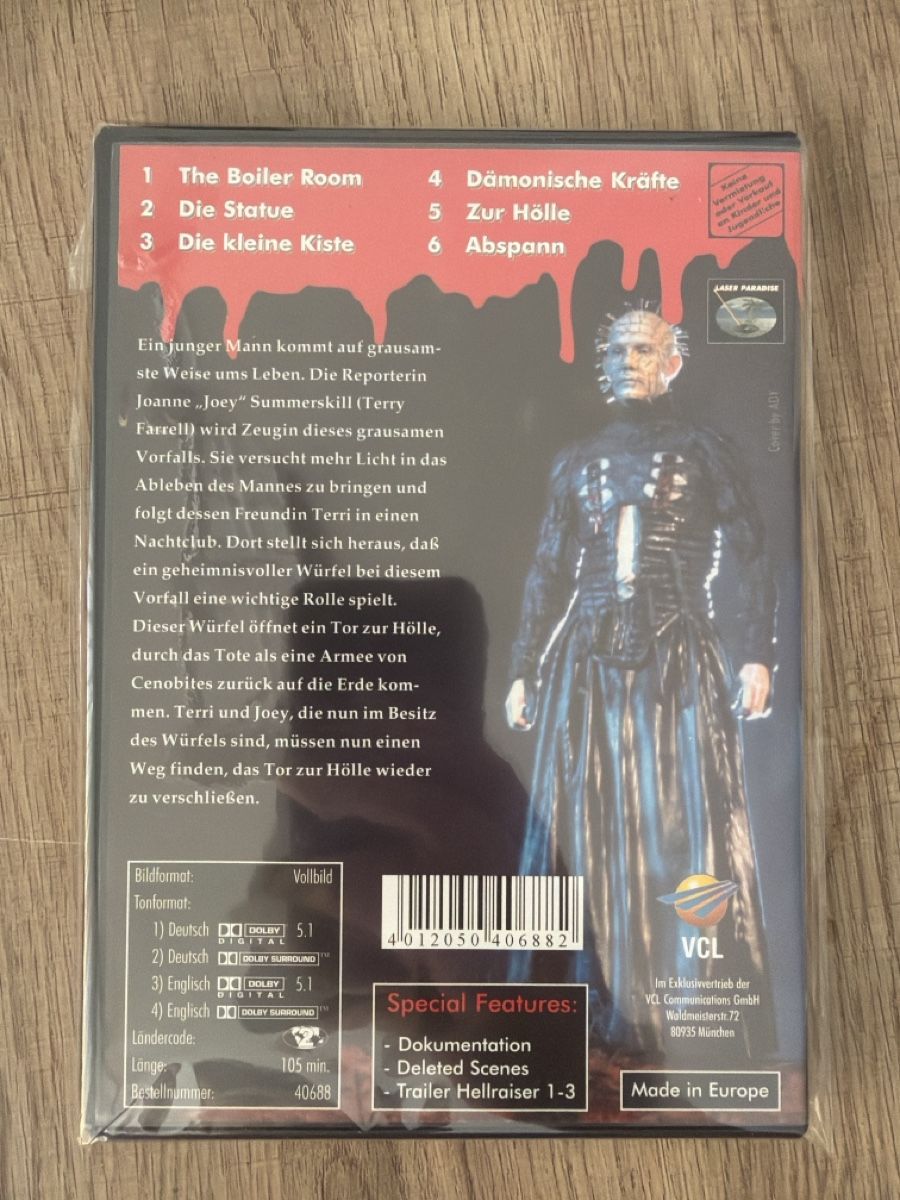Tutti i DVDs: Hellraiser 3 (1992) DVD Red Edition – Usato da Hagendorn venduto da masterchieff 1