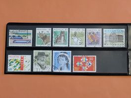 Timbre CH - année 1990 - Lot de 10 timbres divers