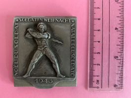SOLDATEN WEIHNACHTEN 1943 - Streichhölzernbox Aluminium