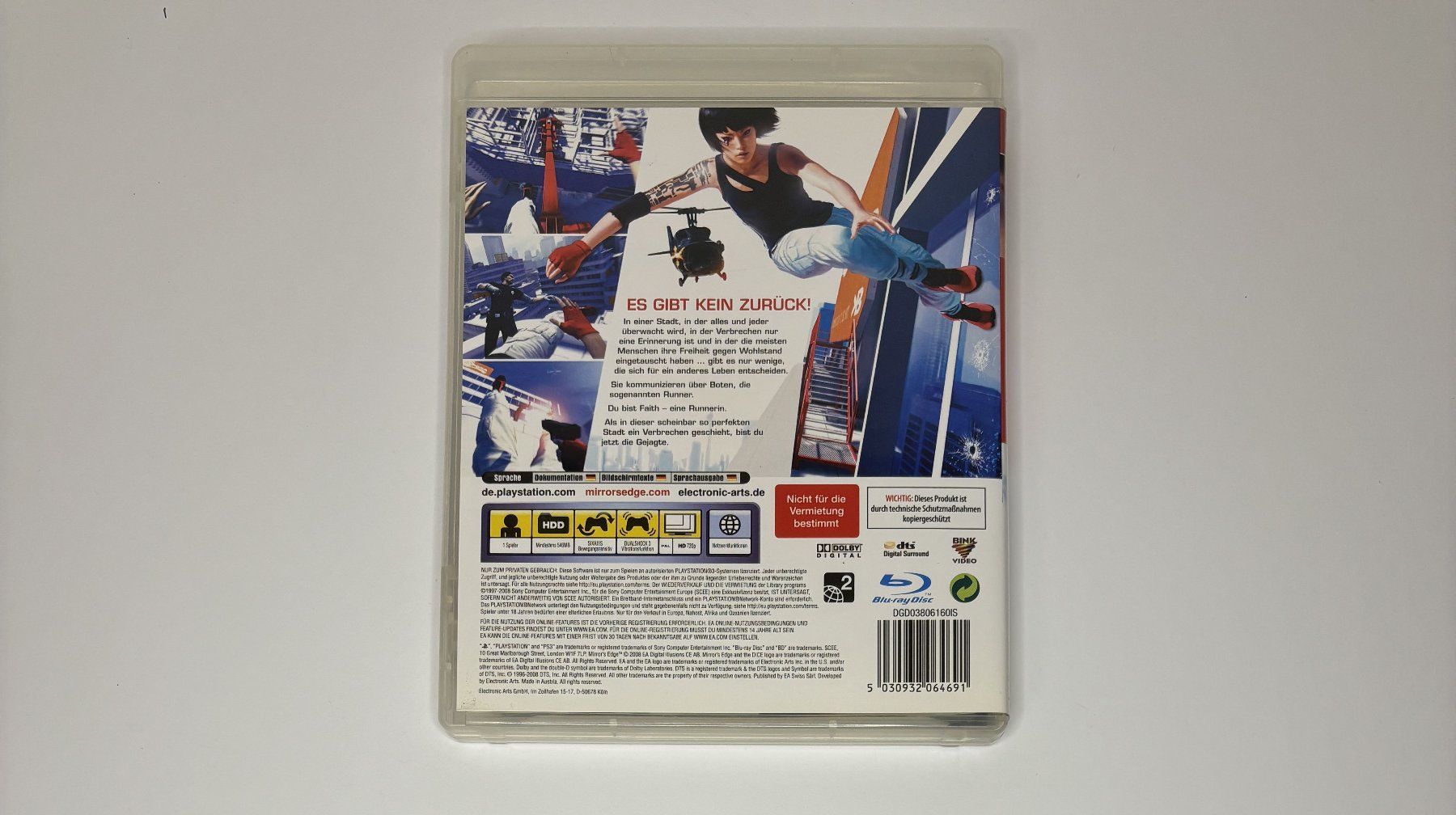 Giochi: PS3 - Mirror's Edge – Usato da Allschwil venduto da Bullach 2
