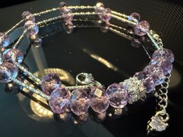 Amethyst Halskette Choker Halsschmuck Collier 40 cm