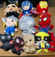 Marvel Plüschfiguren Sammlung Set 10 Stk guter Zustand