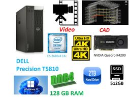 Dell T5810 Precision PC 128GB CAD Win11
