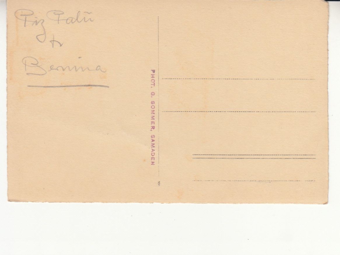 Cartoline postali: Piz Palü ca. 1925 – Usato da Bürglen TG venduto da StampGraf 1