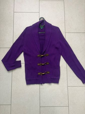 Lauren Ralph Lauren Cardigan Gr. M lila 100% Baumwolle – ung