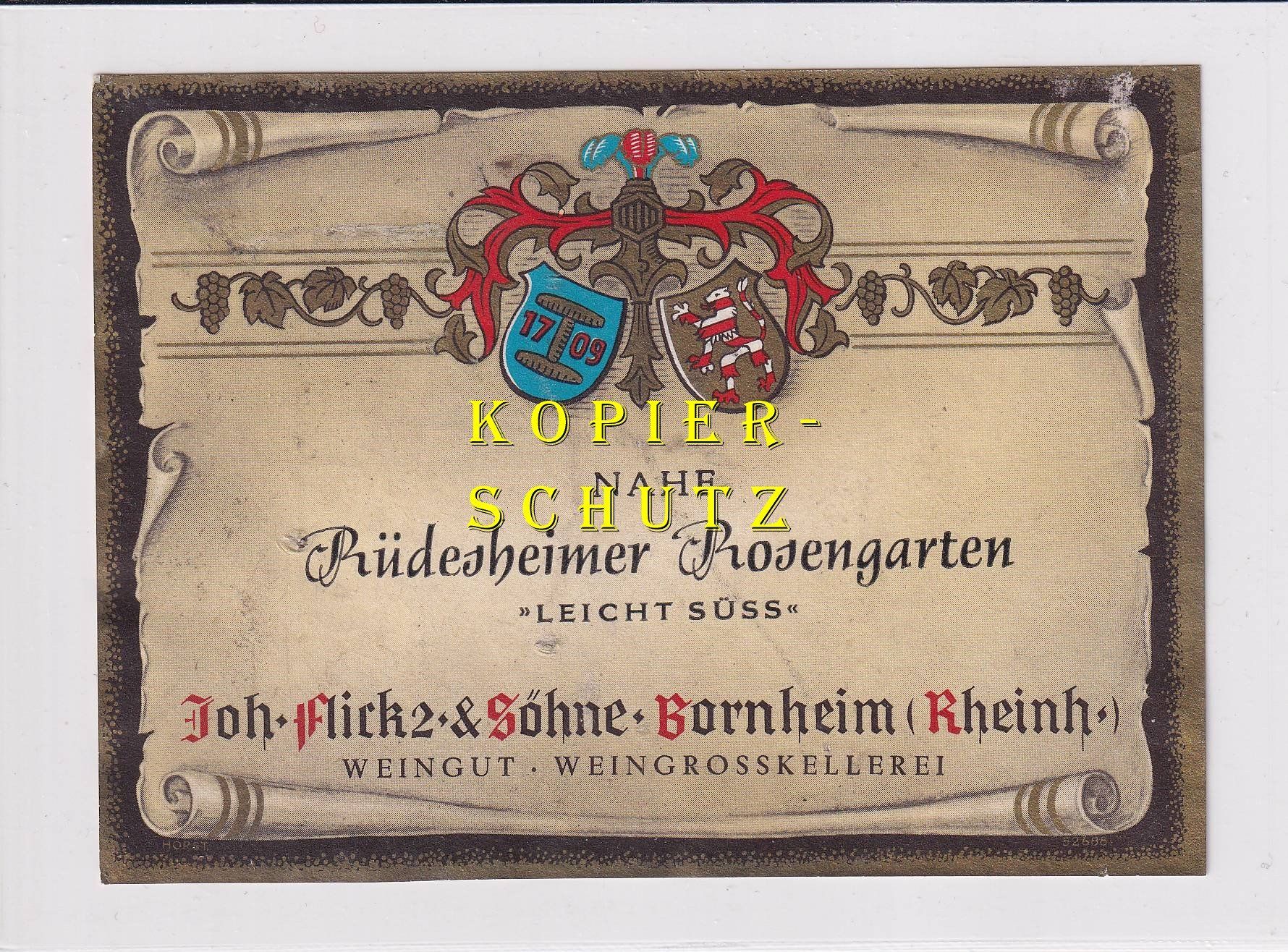 Papiere: Etikette - Rüdesheimer Rosengarten /bd – Gebraucht aus Hombrechtikon von Rudolf07
