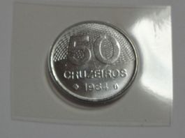 50 Cruzeiros Brasilien 1984 vorzüglich