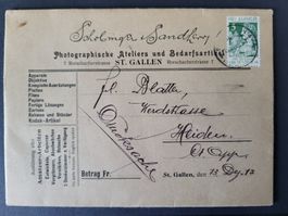 1913, Pro Juventute J1 auf Karton Couvert nach Heiden