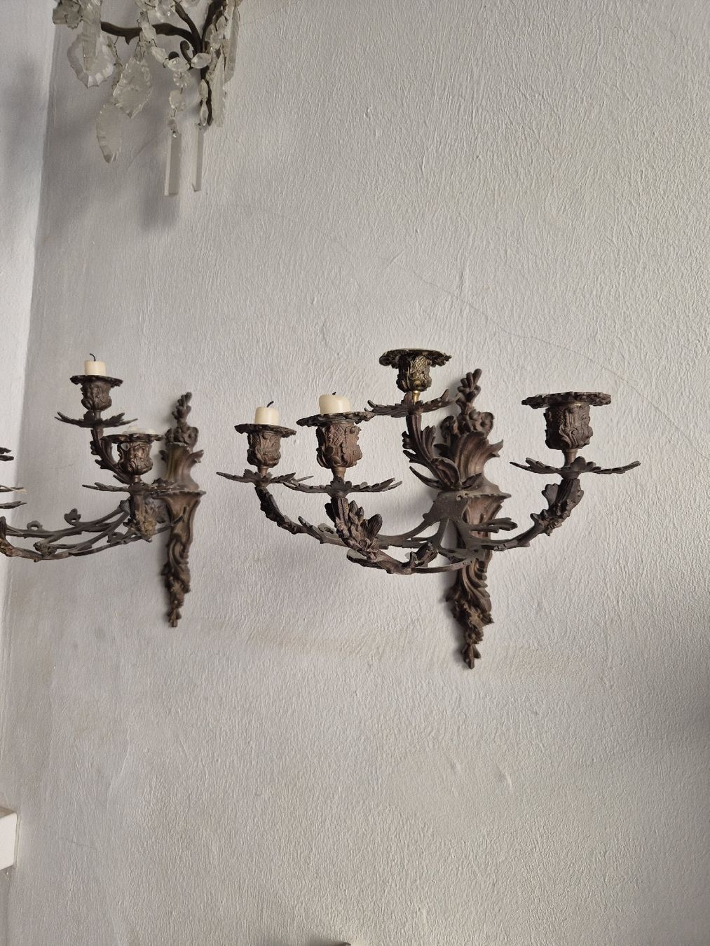 Bougeoirs: antike Wandappliken, Bronze, um1880 – D'occasion à Basel par Gaianed 1