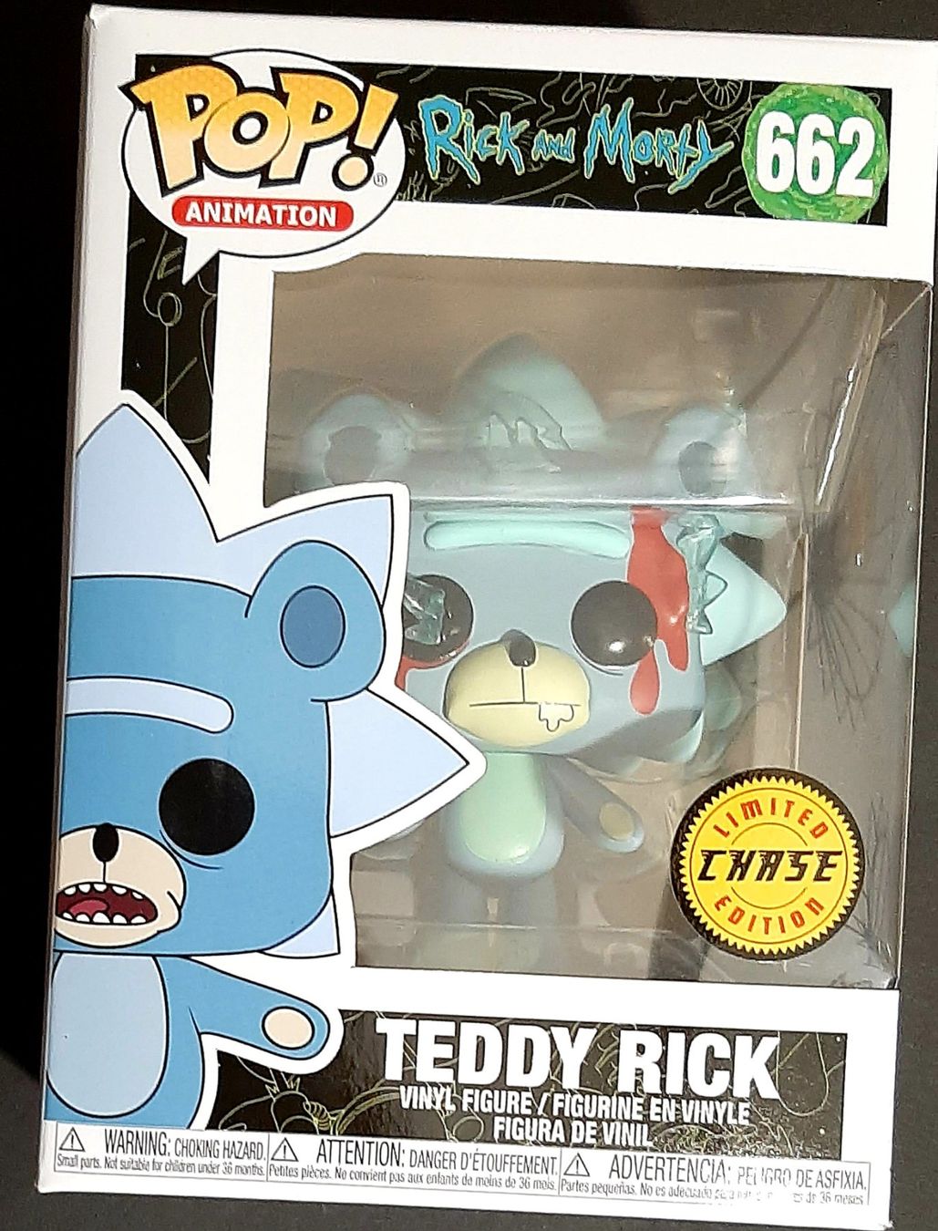 Funko Statuette: Funko Pop Rick and Morty  Teddy Rick CHASE – Nuovo e nell'imballaggio originale da Montet (Glâne) venduto da KOADA