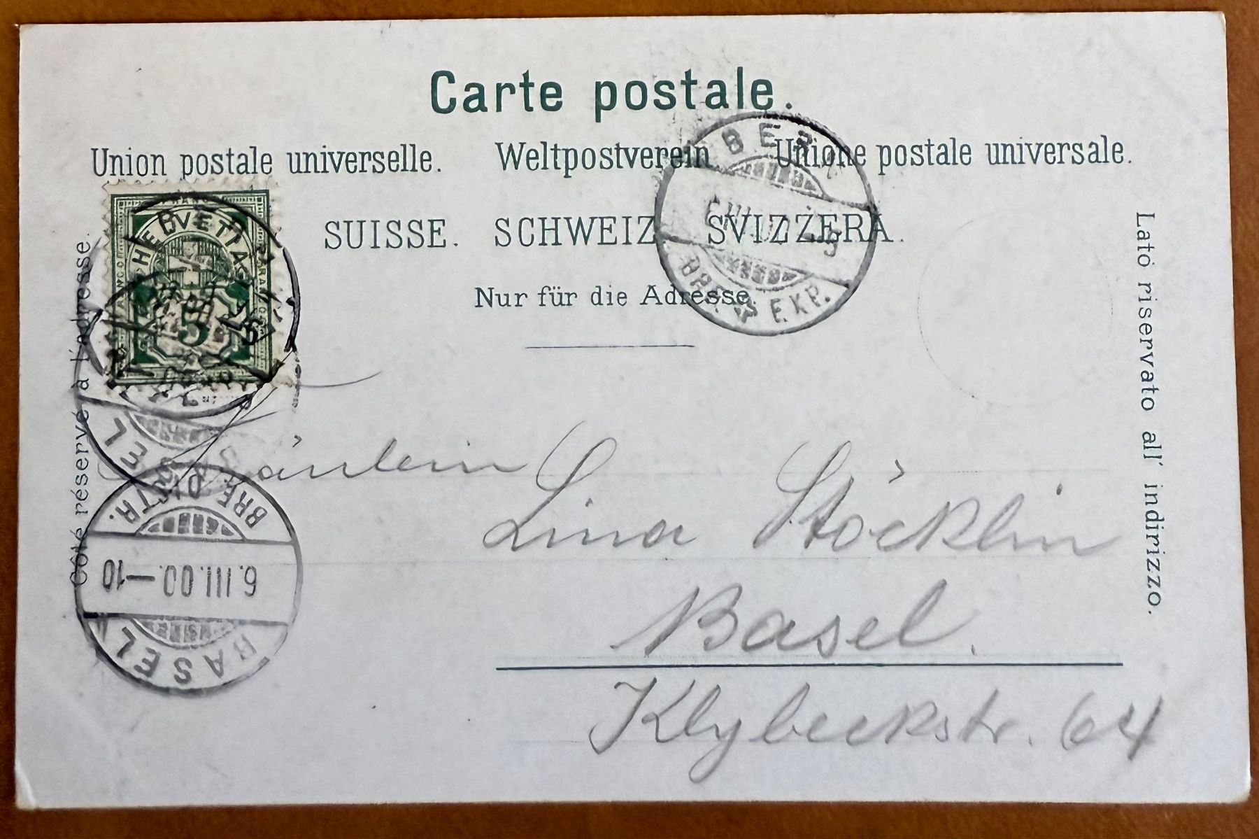 Cartoline postali: Bern - Litho 1900 – Usato da Lutry venduto da Ediego 1