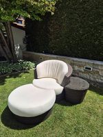 Rausch Rattansessel inkl. Tisch & Hocker