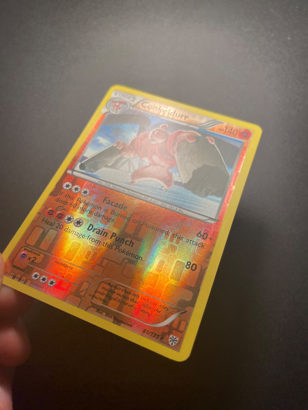 Pokémon Carte collezionabili: Conkeldurr 81/135 Reverse Holo – Usato da Zürich venduto da pokemon_cards 1