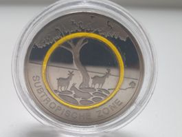 🇩🇪🇪🇺Germany 5 Euro 2018 UNC. Polymer Ring - Subtropical