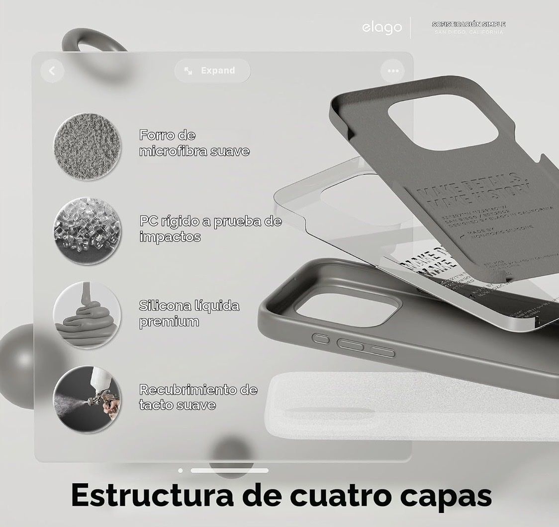 Cover & Protezioni schermo: Coque silicone Elago compatible iPhone 15 PRO Gris Hülle – Usato da Renens VD venduto da ipeShop 4