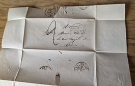 Dokument historisch Trockenstempel BATH zeigt Gericht 