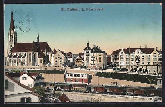 Cartoline postali: AK St. Gallen, St. Othmarkirche – Usato da Berlin venduto da bartko-reher