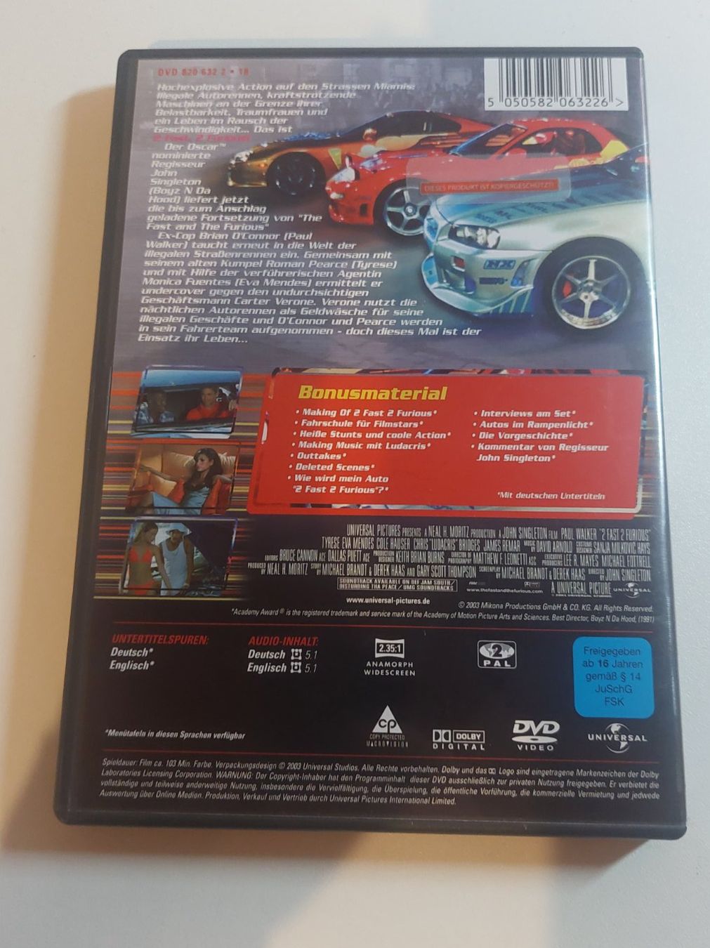 Alle DVDs: 2 Fast 2 Furious DVD, Uncut – Gebraucht aus Erlinsbach von pfunky 1