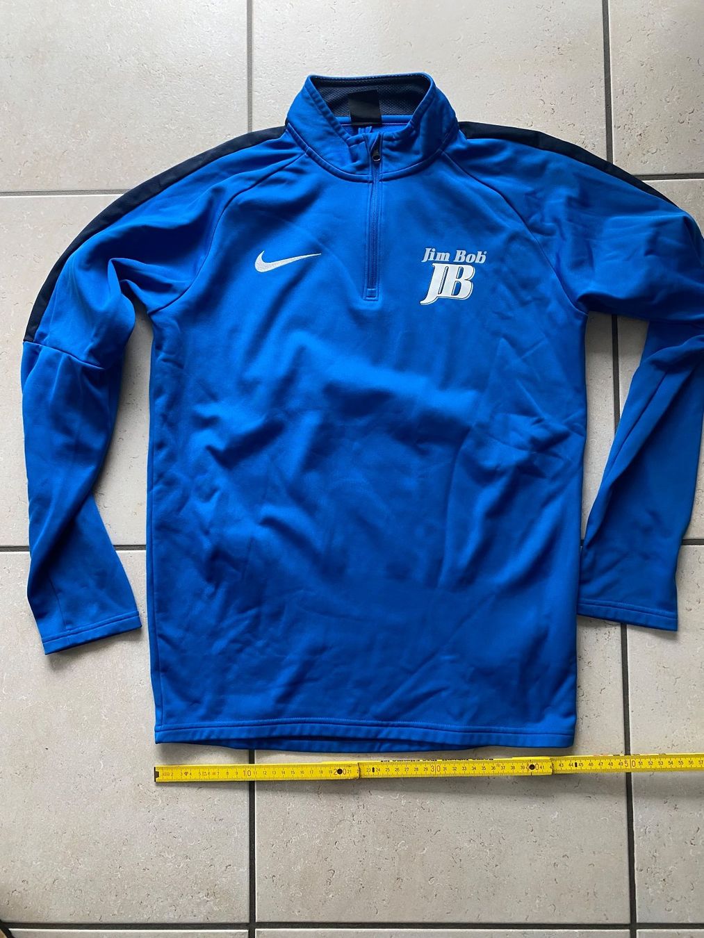 Nike Canottiere & Pantaloni: Nike Trainingspulli, Gr. S, blau, mit kurzem Reissverschluss – Usato da Münchenbuchsee venduto da ryros