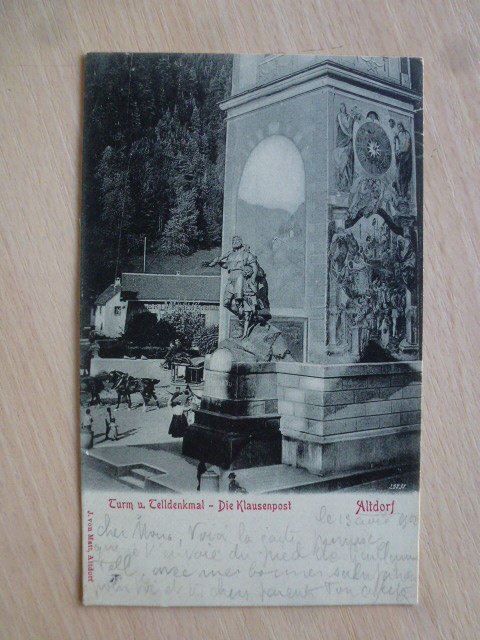 Cartoline postali: AK Turm und Telldenkmal Altdorf – Usato da Walkringen venduto da Casablanca777