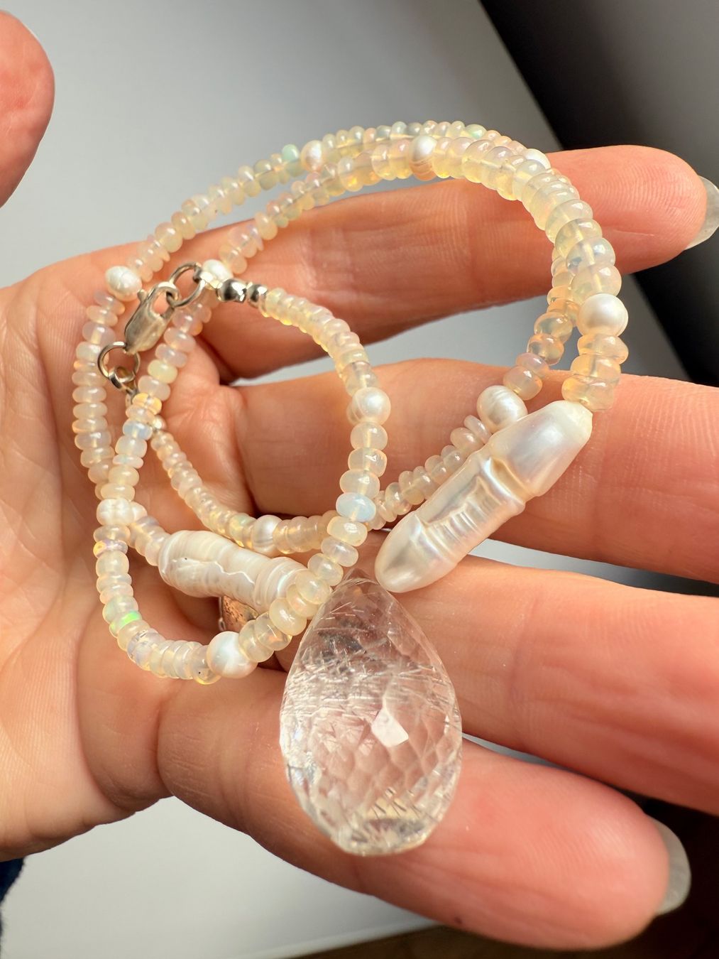 Ketten: Opal, Rutilquarz, Keshiperlen Kette NEU – Neu (gemäss Beschreibung) aus Basel von Chili007 9