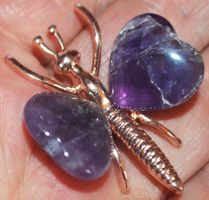 Deko Heilstein F-690 – Amethyst Schmetterling
