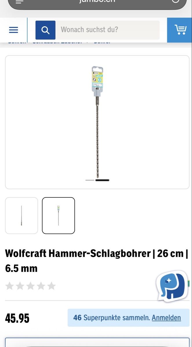 Wolfcraft Tutti gli attrezzi: SDS Plus Bohrer 6,5mm 26cm – Nuovo e nell'imballaggio originale da Hittnau venduto da Oracel