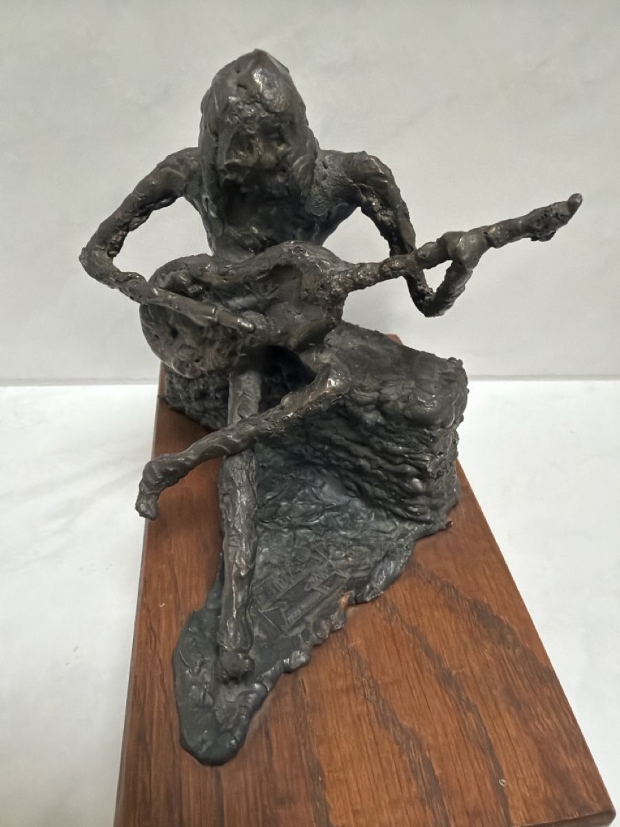Sculture & Statue: Hans Walder, Gitarrenspieler. Eisenfigur. – Usato da Biberist venduto da Momo33 4