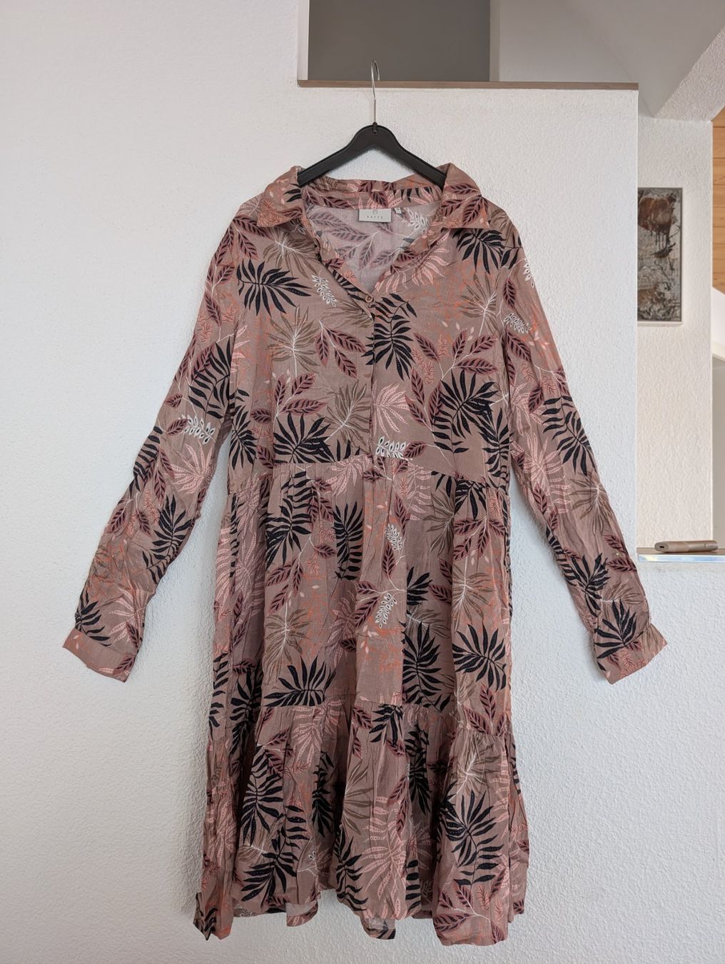 Vestiti: KAFFE Blusenkleid, Gr. 36, Herbst Look mit Blattmuster – Usato da Volketswil venduto da Thopas6871