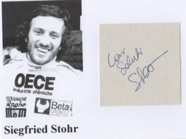 Autogramm von Ex-F1-Rennfahrer Siegfried Stohr ITA