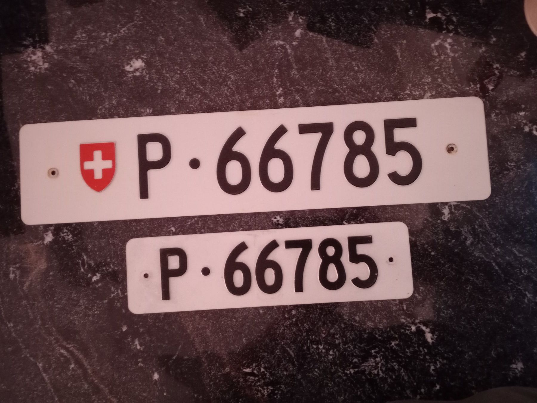 Schilder: 2x Nummernschild PTT Post ausrangiert 66785 – Gebraucht aus Küttigen von Melisch1000