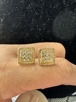18k Gold Ohringge mit 0.450ct / 0.450ct Natur Diamanten