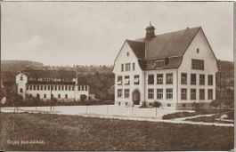 Islikon Gruss aus Jslikon TG Schulhaus? 1928 sehr gut erhalt