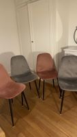 4 Samtstühle für Esstisch