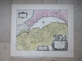 Lac Leman Kupferstichkarte um 1700 selten