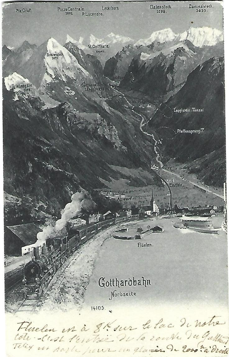 Cartoline postali: Gotthardbahn Nordseite – Usato da Wetzikon ZH venduto da Brulu100